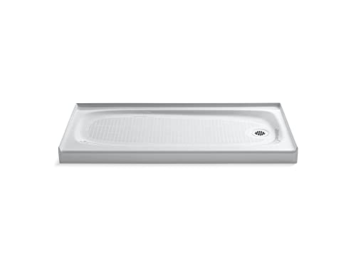 KOHLER K-9054-0 Salient 60-Inch x 30-Inch Single-Threshold Shower Base with right hand drain, White