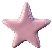 KEPTY ITEM Ceramic Vintage Star Shaped Drawer Handle Door Knobs, Pulls for Kitchen Cabinets Home Interior Decor Hardware Approx 2.8 inch - Pack of 2, Pink