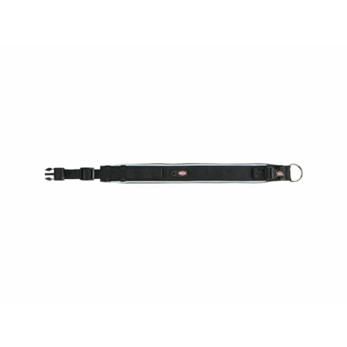 Trixie Prem Halsband, extra breit, S-M 33-42 cm, 35 mm, Schwarz