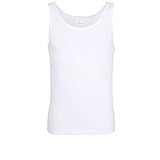 bugatti Herren Tank-Top, Baumwolle, Single Jersey, weiß, Uni 6