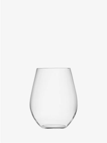 LSA Wine Stemless Red Wine Glass 530ml Clear Set of Two, Transparent - Image 3