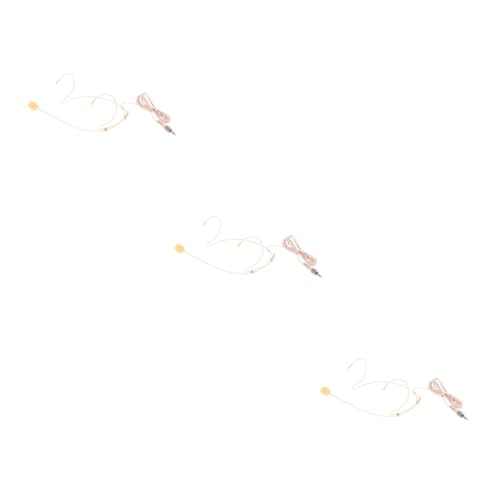 SUPVOX 3pcs Headset Microphone Over Ear Hanging Mic Condenser Mic for Voice Amplifier Ideal for Singing Teaching Lectures