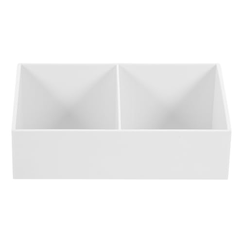MUCKLILY Tea Packet Storage Box Plastic Tea Bag Organizer with Compartments for Sugar Coffee Tea for Kitchen Countertop Home Office Coffee Bars Space Saving Design