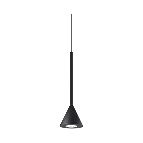 Ideal Lux ARCHIMEDE Plafoniera LED Integrata a Sospensione Cono Nera 250Lm 3000K