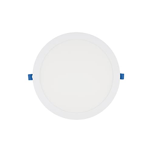 Eurekaled – Faretto LED da incasso slim tondo 24W foro 280mm luce naturale 4000K IP20 luce diffusa con angolo apertura di 120° spessore 11mm, lampada LED per cartongesso diametro esterno 300mm