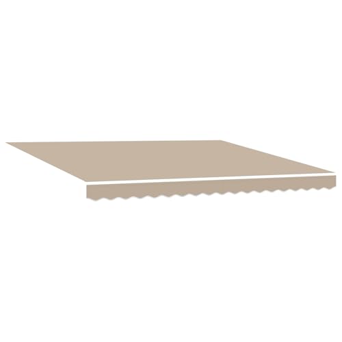 vidaXL Tela de Repuesto para toldos de 4 x 3m, Resistente a los Rayos UV. Sombra Beige para Patio y balcón. Solución de Lona para el hogar, toldo Protector de jardín y terraza.