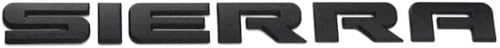 Image of 1Pcs Sierra Letters L /R Door Rear Tailgate Emblem Replacement for GMC Sierra 1500 2500 (Matte Black)