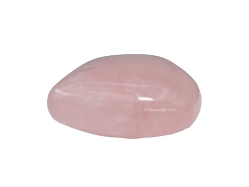 Image of Certified Rose Quartz Crystal Heart Palm Pebbles Stones For Stress Relief