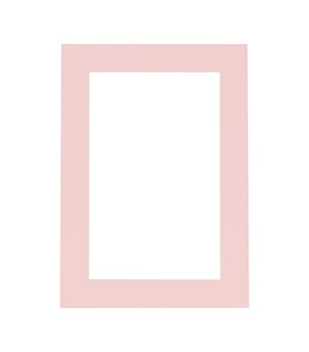 CountryArtHouse Soft Pink Acid Free 20x24 Picture Frame Mats with White Core Bevel Cut for 16x20 Pictures - Fits 20x24 Frame - One Mat