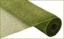 Deco Poly Mesh Ribbon, 10 Inch x 30 Feet - Metallic Moss and Apple Foil