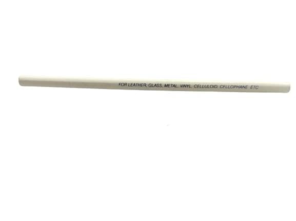 White Glass Marking Pencil Smooth & Clear Marking on Glass, Tiles, Metal, Plastic, Ceramics & Acrylic | Easy Wipe Marking Pencil for Sewing, Craft, Students, Artists & Professionals Pack of 2-image-0