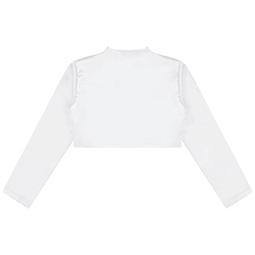 Choomomo Kids Girls 3D Applique Bolero Cardigan Shrug Flower Wedding Princess Dress Cover Up Tops4