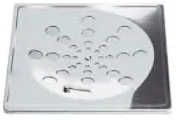 Ralo Grelha Inox Para Banheiro Quadrado 10x10 Com Fecho Rotativo Anti Odor Anti Inseto