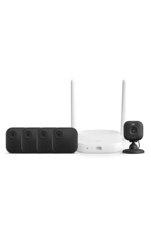 Image of Blink Outdoor XR+ and Mini 2K+ - Extended range wireless Outdoor 4 cameras and plug-in 2K indoor camera. Sync Module XR+ included - 5 camera system