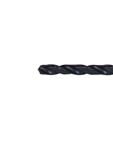 Image of Century Drill & Tool 24123 Pro Grade Black Oxide Drill Bit, 23 /64 inch, Pro | Straight shank, 4-7 /8 inch overall length, 135 point, cuts steel, wood & plastic, 135 split point