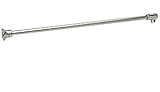 CRL SUP10BN51 Brushed Nickel 51' Frameless Shower Door Fixed Panel Wall-to-Glass Support Bar for 3/8' to 1/2' Thick Glass