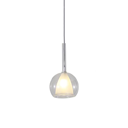 MODEBHD Nordische Pendelleuchte, doppelter Lampenschirm, Glaslaterne, Tropfenlicht, handgeblasener Strahler, Hängelampe, große Kugel-Deckenleuchte für Küche, Insel, Wohnzimmer, Schulhaus, Kronleuchter