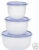 Tupperware Classic Mixing Serving Bowl Set 3 Blueberry