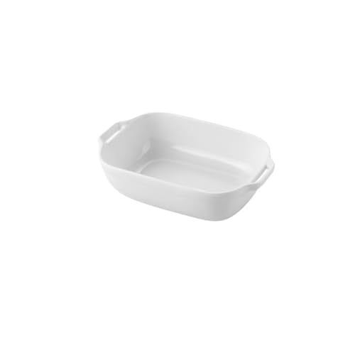 Fuente de Horno Plato for hornear de Color sólido de doble oreja, cuenco for hornear queso casero, plato largo de cerámica for horno, microondas, lavavajillas Vajilla para Hornear (Color : B)