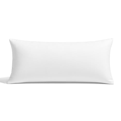 FUSIONHOME - Almohada Fibra y Viscoelástica 135 cm - Tejido Tacto Pluma Extrasuave - Memory Foam, Termoregulable e Hipoalergénica - 80% Fibra Hueca y 20% Copos 100% Viscoelásticos - Firmeza Media