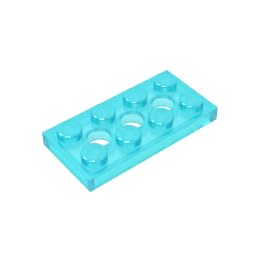 XYEIUGO GDS-697 3709 Technic Plate 2x4 [3 Holes], Trans Light Blue, 10 PCS