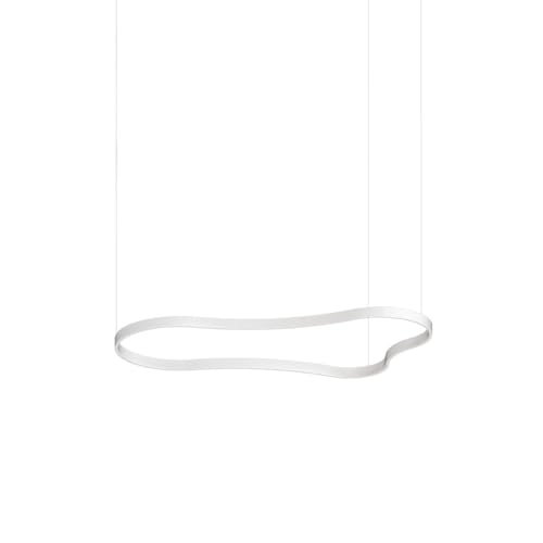 Plafonnier LED intégré 155 cm WAVES blanc au design minimaliste et épuré pour plafond