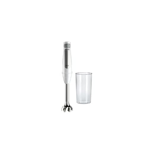 Braun MultiQuick 7 Batidora de Brazo, Tecnología de Control de Salpicaduras, Piezas Aptas para el Lavavajillas, Vaso de Plástico sin BPA de 600ml, MQ7000, 1000W, Blanco