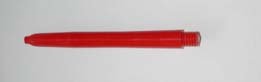 Tiges en nylon rouge Halex 2BA taille M pour fléchettes en lot de 3