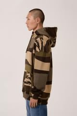 Army Regular Fit Men Hoodie, Cotton Blend, Graphic Print, Long Sleeve, Oversized, Kangaroo Pocket, Wolf Theme, Streetwear - Image 4