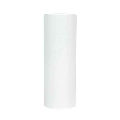 Lampenschirm für Stehlampe E27 Weiß Zylinder Ø23cm schmaler Stoffschirm Leuchtenschirm LUNETA