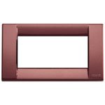 Marca:VIMAR Vimar Serie Idea – Placca Classica 4 Moduli Metallo Bordeaux metallizzato