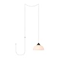 GLOBE Electric 60435 1-Light Plug-in Pendant, Dark Bronze, Frosted Plastic Shade, Clear Hanging Cord, E26 Base Socket, Kitchen Island, Café, Ceiling Hanging Light Fixture, Vintage, Bulb Not Included