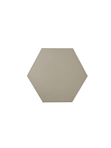 Avant Decor | Stone Composite Hexagon Solid Color | Peel And Stick Kitchen Backsplash Tiles | Stick On Wall Tiles | Easy Diy Installation | 6” X 6.9” | Single Tile #TOP17