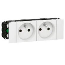 Legrand Mosaic 077602 mecanisme double prise de courant blanche DLP