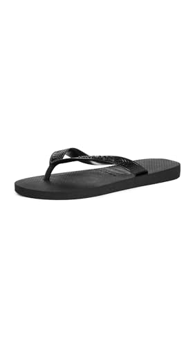 Havaianas Top Flip Flops for Women - Summer Style Sandals - Black, 7-8