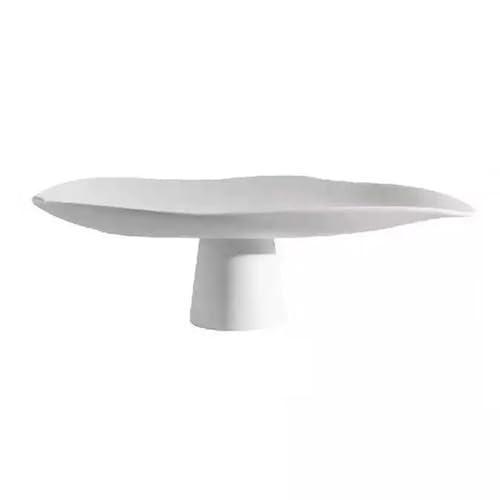 Coupe à fruits asymétrique blanche pour décoration table salon moderne