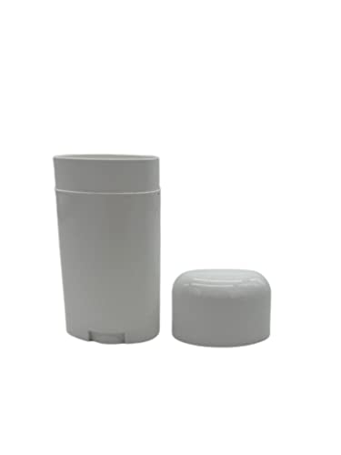 Deodorant Container Oval Empty 2.65Oz/30Ml - Twist-Up Refillable Plastic Tube For Diy Deodorants, Pack Of (5) By Yellow Brick Road #TOP2