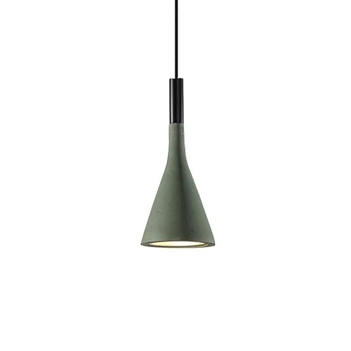 XYBZJP Paralume per lampada a sospensione in cemento colorato, lampada a sospensione in stile nordico moderno, lampada da soffitto a testa singola con base E27, lampadario a isola cucina portico soggi