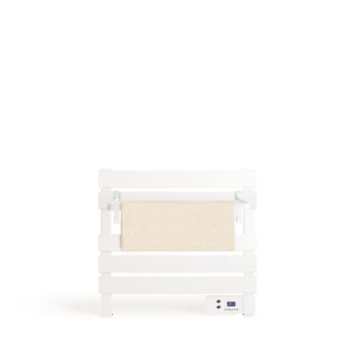 CREATE / Warm Towel Mini/Porte-Serviettes électrique sur Pied ou Mural Blanc avec étagère / 52,3x8x55,8cm / Faible consommation, sèche-Serviettes,...