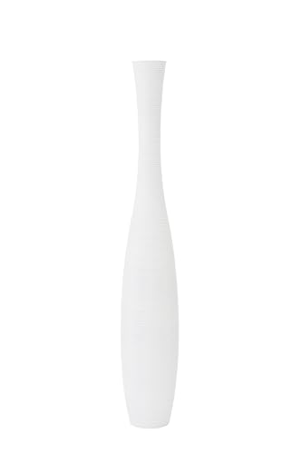 Image of Leewadee Decorative Tall Floor Vase for Living Room Decor, 41 inches, White, Resin