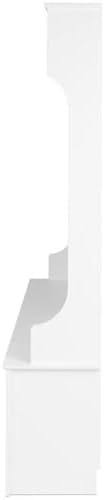 Prepac White Hall Tree, Shoe Cabinet, Storage Cabinet with 24 Shoe Cubbies and 6 Double Coat Hooks 15.5" D x 60" W x 77" H — view 3
