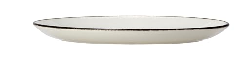 Vaisselle Steelite V4175 Dapple assiette ovale coupée 305 mm haut de gamme à bord bleu