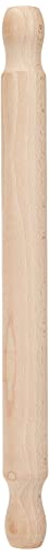 Zenker Mattarello in Legno di Faggio Naturale, 35cm, Pratico e Resistente da Pasticceria, per Stendere Impasti di Pizza, Pasta Fresca, Focaccia e Biscotti, Rullo da Cucina con Manici Laterali