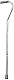 QUIRUMED Krücken-Gehstock. Aluminium, höhenverstellbar, orthopädisch, leicht, ergonomischer Griff, graue Farbe, für Senioren, rutschfeste Spitze