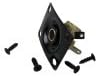 Musiclily 6.35mm Rectangle Guitar Loaded Jack Socket Plate for Les Paul Tele Electric Guitar Black, 31.7*28.8*27MM - Image 5