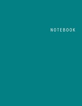 Paperback Notebook: Unlined Notebook - Large (8.5 x 11 inches) - 100 Pages - Teal Cover Book