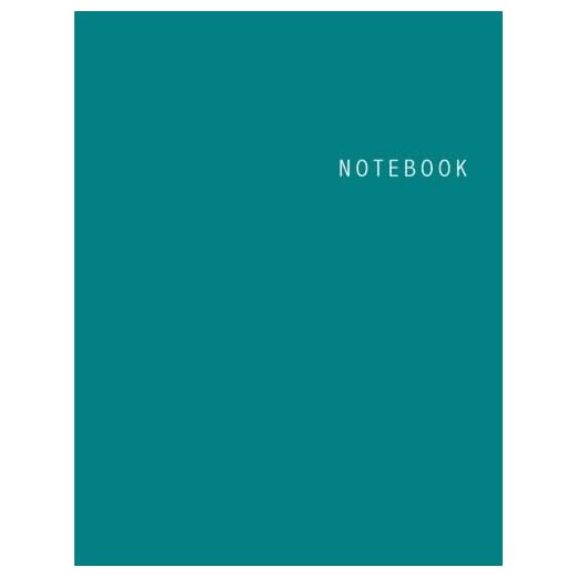 Notebook: Unlined Notebook - Large (8.5 x 11 inches) - 100 Pages - Teal Cover