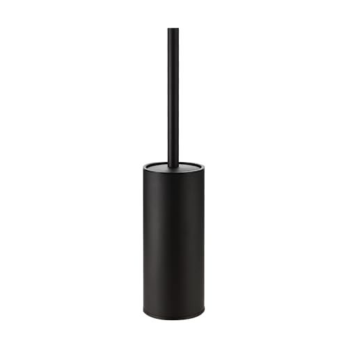 Image of BGL Black Toilet Bowl Brush and Holder Matte Black Toilet Brush and Holder Set reestanding Bowl Brush for Bathroom