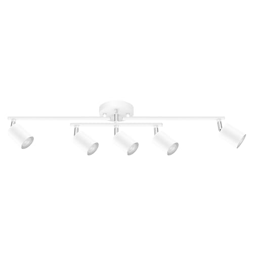 White 5-spot Track Lighting Kit, GU10, matte white