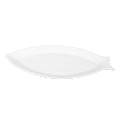 LAPYAPPE Vassoio Ceramico Forma Di Pesce Piatto Decorativo Per Antipasti e Snack Design Elegante Per Uso Quotidiano e Ristoranti